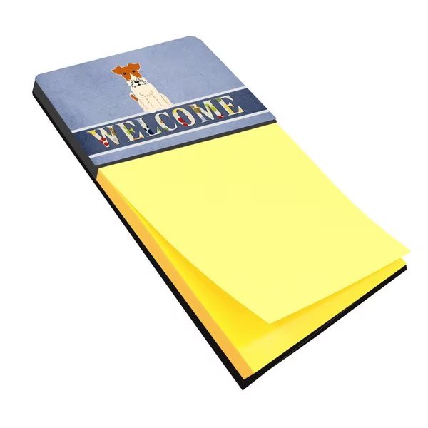 Wire Fox Terrier Welcome Sticky Note Holder, Carolines Treasures, Mfr#: BB5682SN